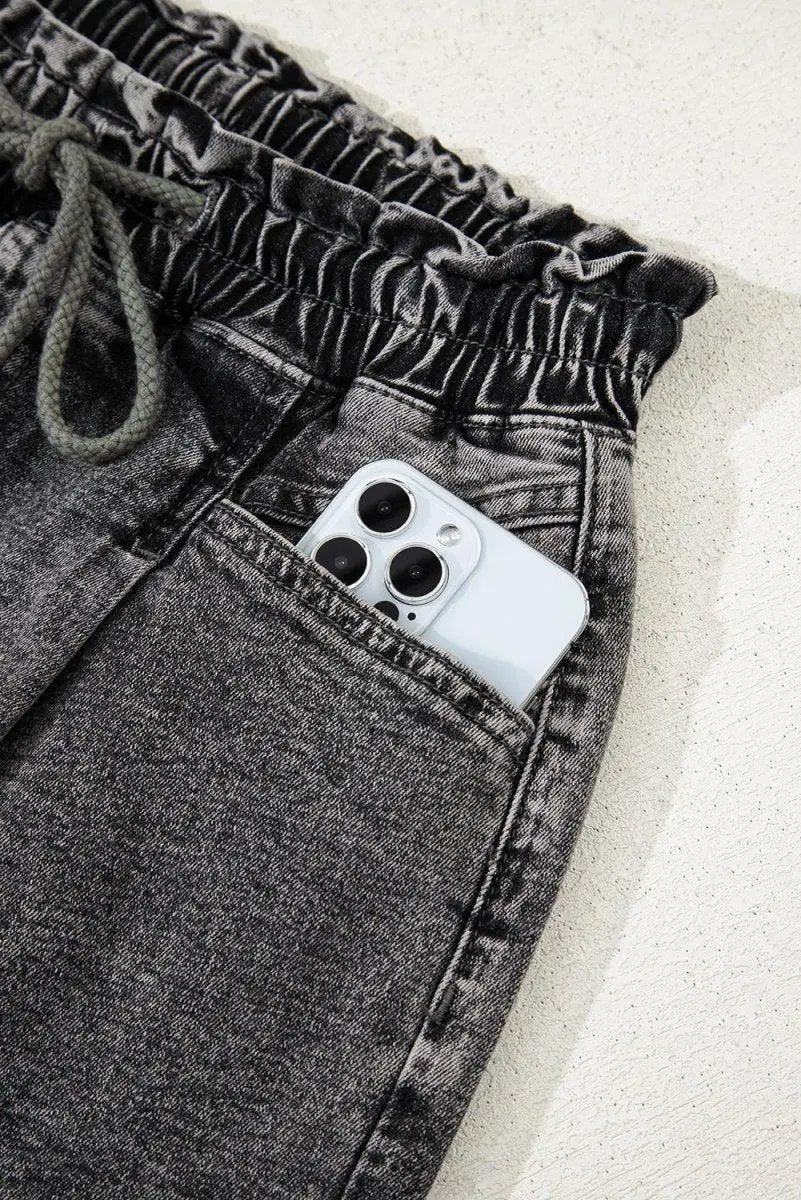 Love Salve Denim Shorts Women's High-Waist Casual Summer Shorts with Pockets