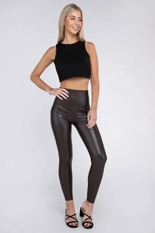 ZENANA High Rise Faux Leather Leggings - Premium Quality Product | Fast Shipping & Returns