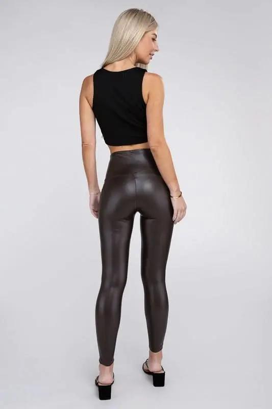 ZENANA High Rise Faux Leather Leggings - Premium Quality Product | Fast Shipping & Returns