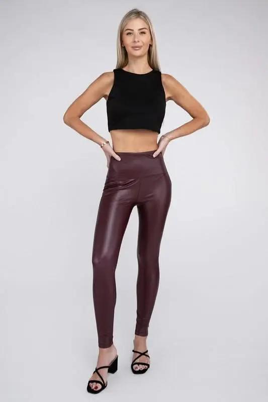 ZENANA High Rise Faux Leather Leggings - Premium Quality Product | Fast Shipping & Returns