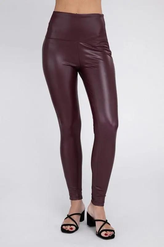 ZENANA High Rise Faux Leather Leggings - Premium Quality Product | Fast Shipping & Returns