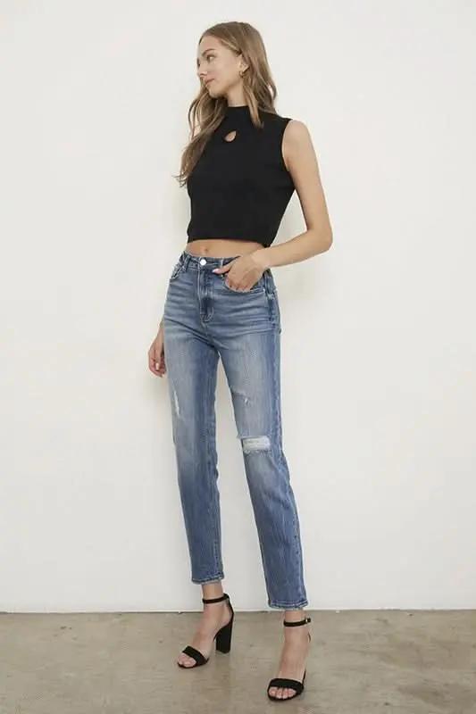 Women's Jeans - High Rise Slimming Fit - Contemporary Denim