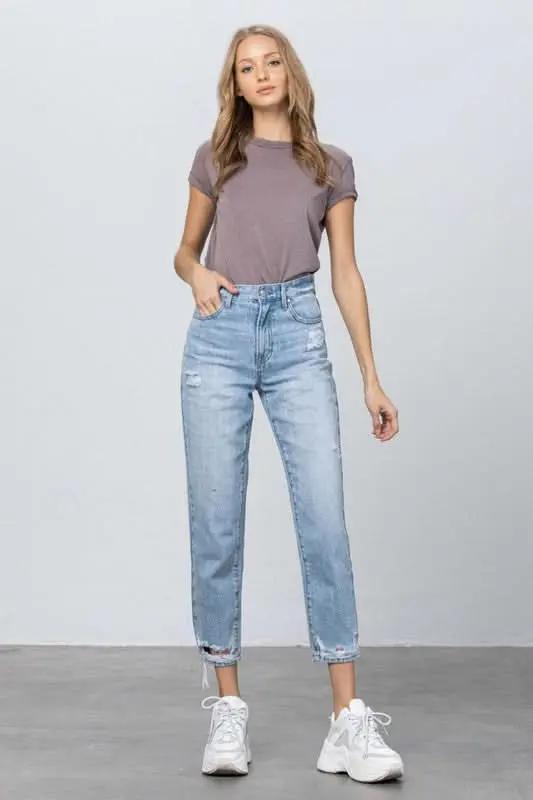 Insane Gene HIGH RISE TAPERED JEANS - Premium Quality Product | Fast Shipping & Returns