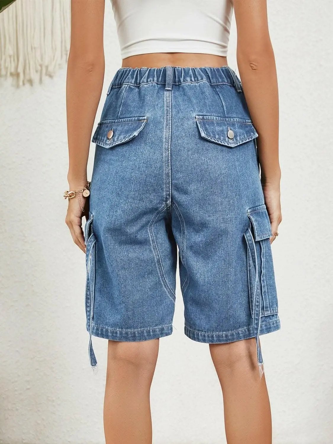 Trendsi Jeans & Denim - Premium Chic high-rise denim shorts