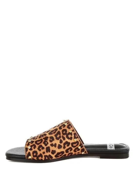 Rag Company Hilsa Leopard Print Slip-On Flats - Stylish Comfort Footwear for Women
