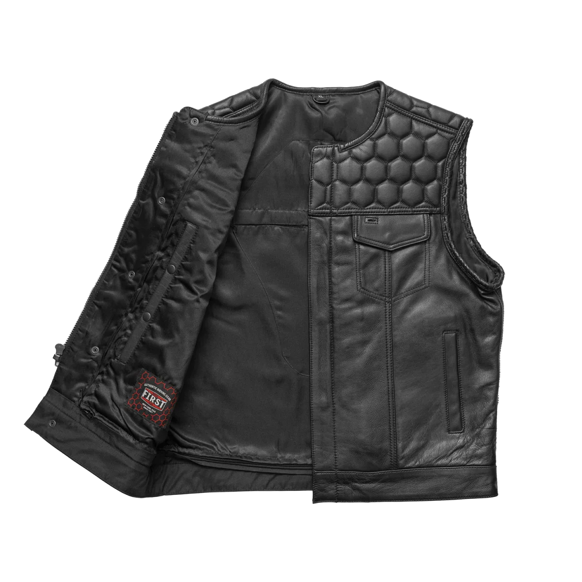 Hornet Men's Club Style Leather Vest