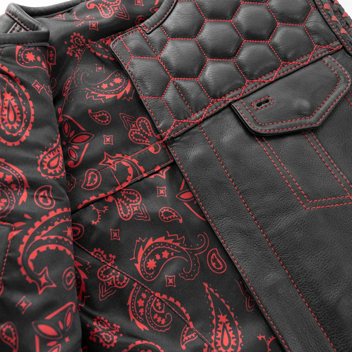 Hornet Men's Club Style Leather Vest