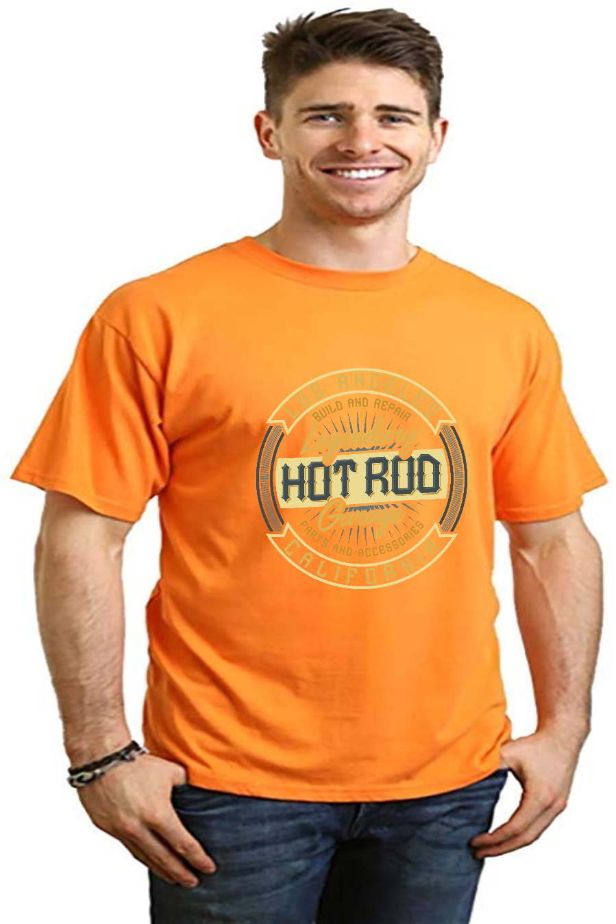 HOT ROO Men's Bamboo Viscose/Organic Cotton Short Sleeve Graphic T-Shirt