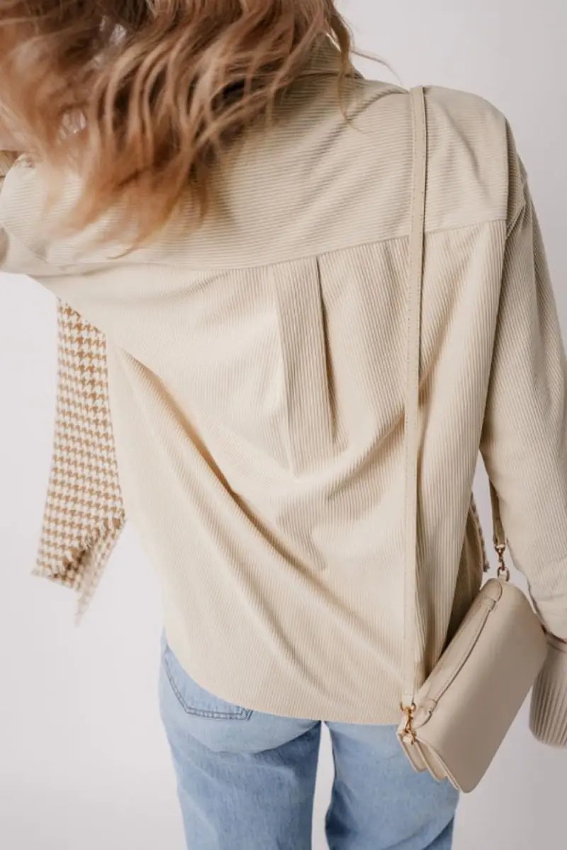 Trendsi Houndstooth Jacket Women's Fashion Layering Long Sleeve Button Up Stylish Outerwear