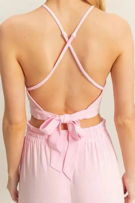 Women's Two Piece Set - Women's Crop Top Cargo Set - USA Made - Casual