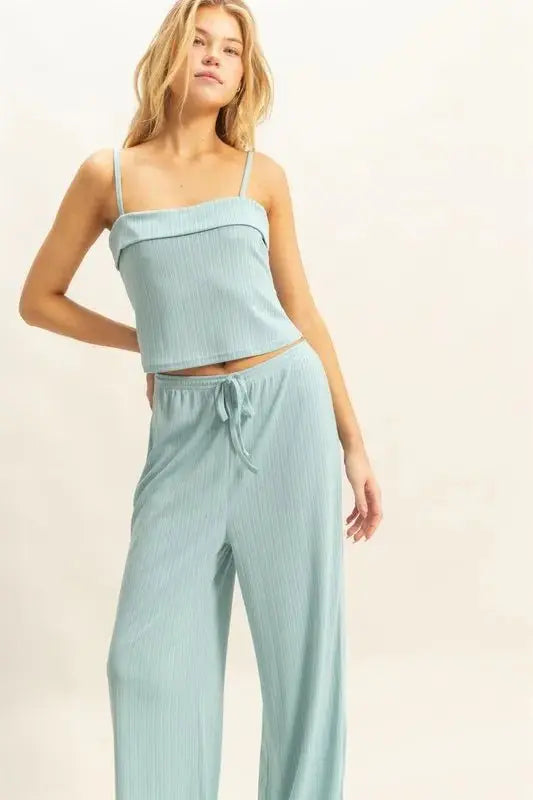 Rib Knit Set - Soft & Stretchy - Women's Loungewear
