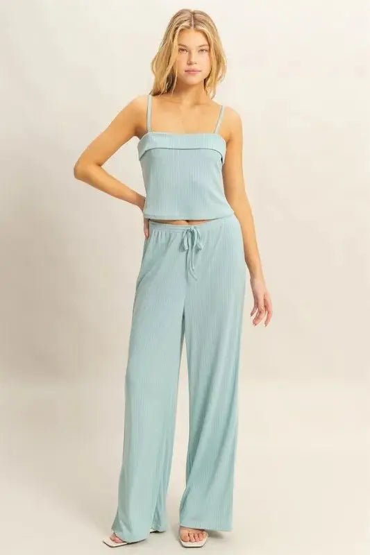 Rib Knit Set - Soft & Stretchy - Women's Loungewear