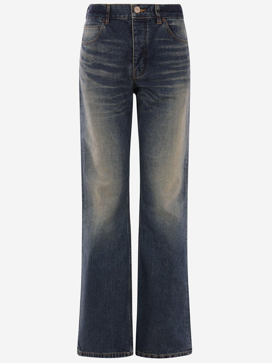 Low-Rise Straight Jeans in Dark Vintage