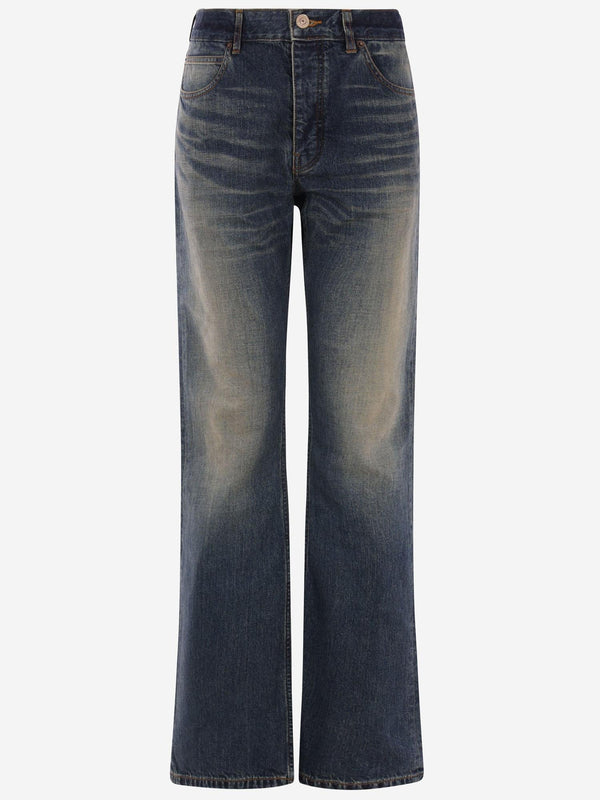 Low-Rise Straight Jeans in Dark Vintage
