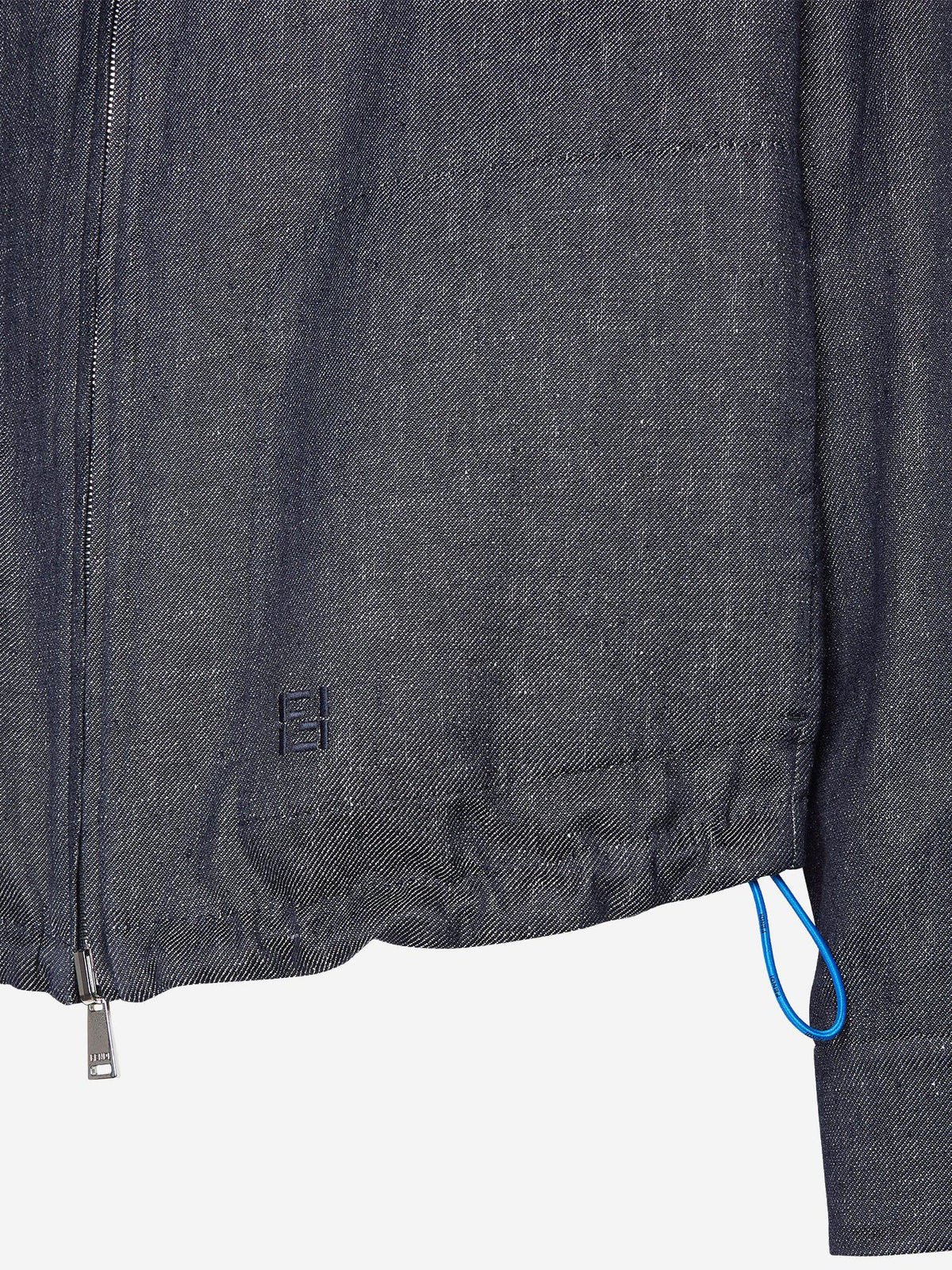 Fendi Jacket Reversible Linen-Cotton Dark Blue, view 2