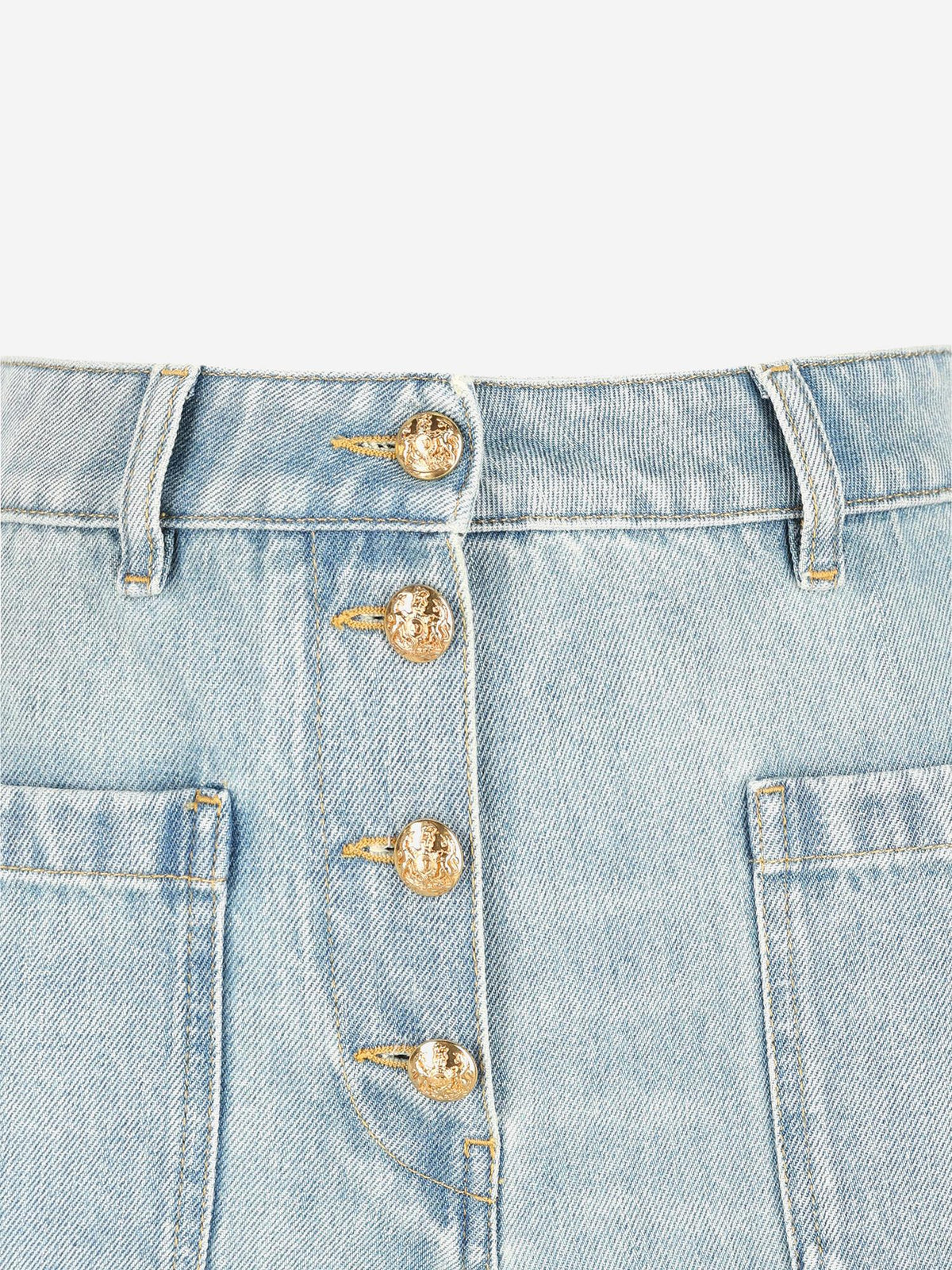 Button-Fly Jeans with Gold Buttons