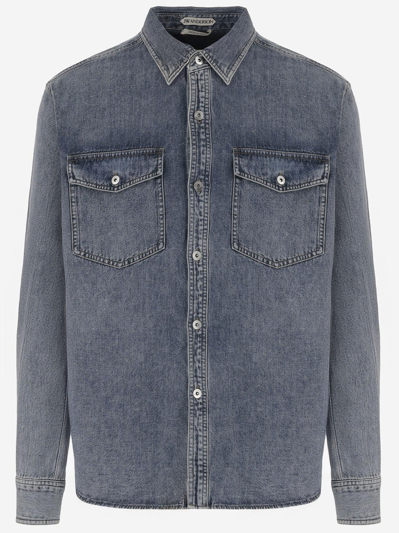 JW Anderson Cotton Denim Shirt With Logo