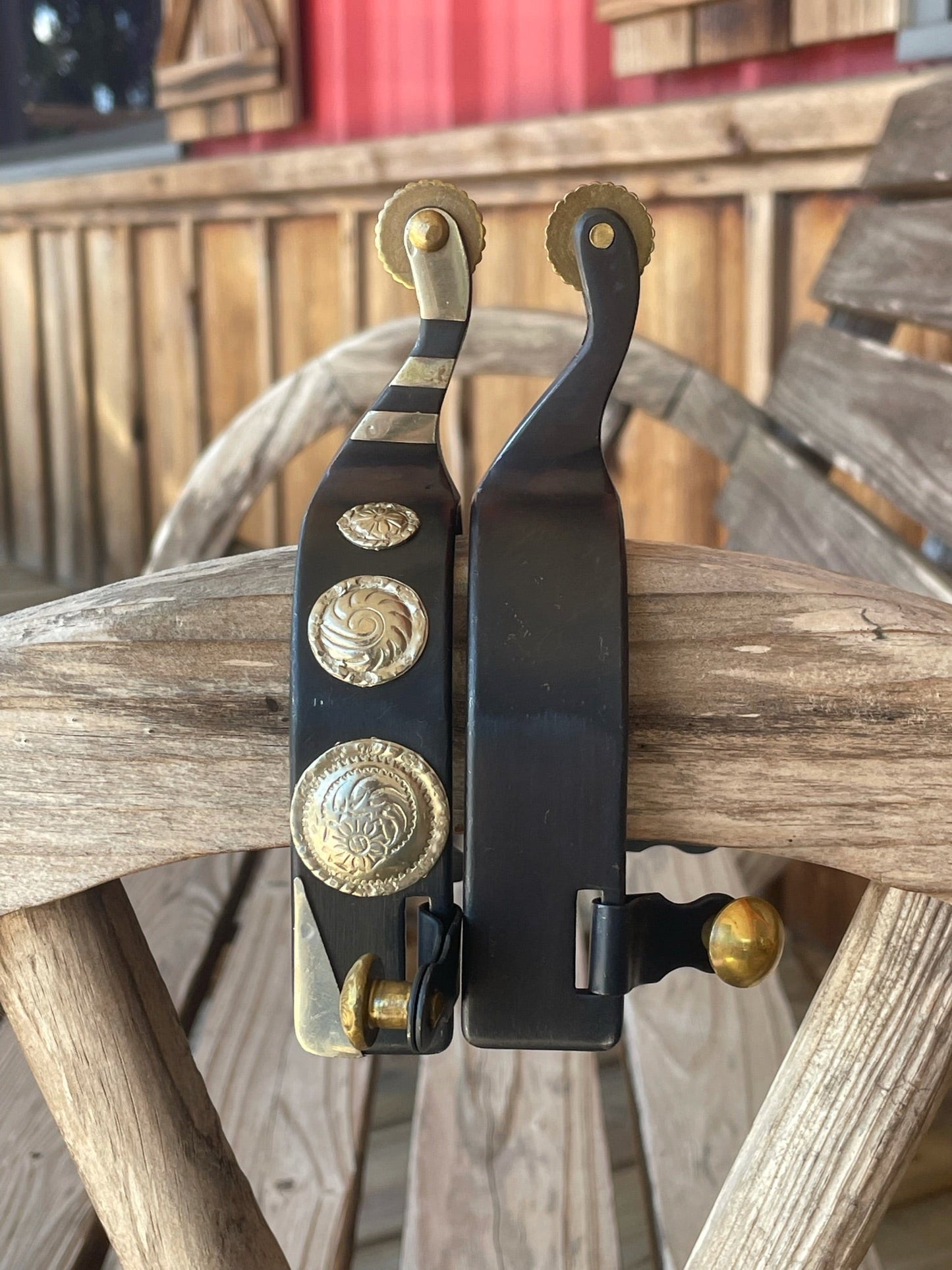 Black Silver Concho Spur