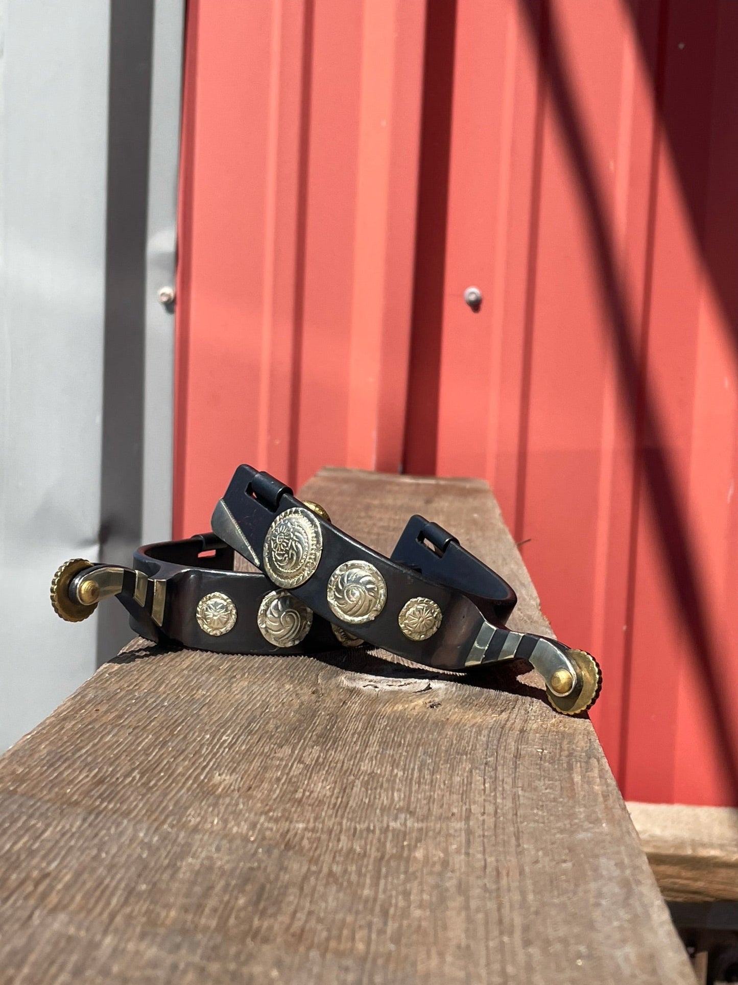 Black Silver Concho Spur