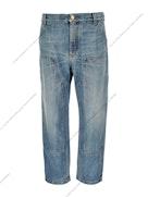 Medusa Detail Jeans in Washed Blue