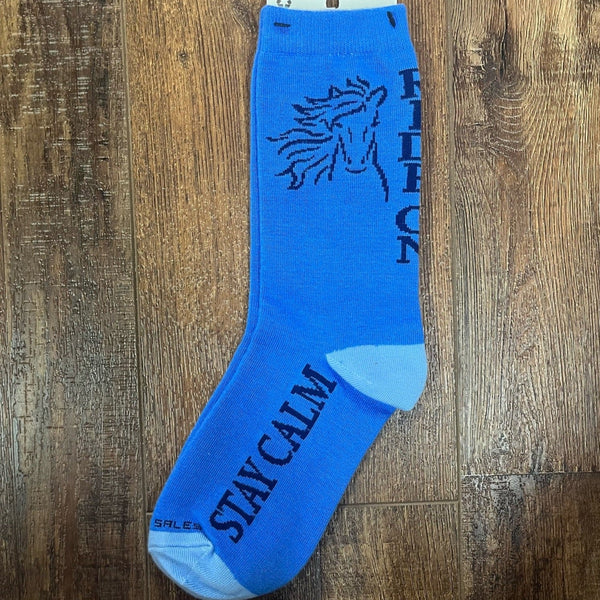 "Stay Calm, Ride On" Socks