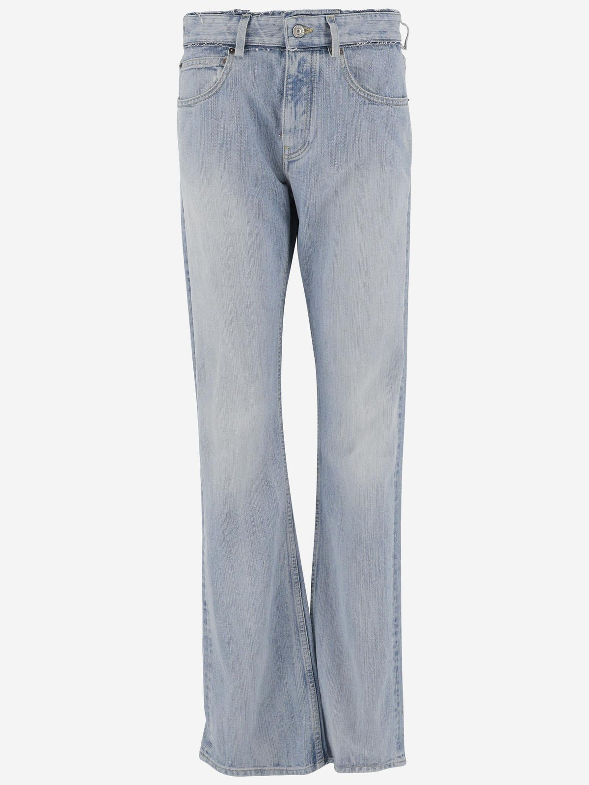 Low-Rise Flare Jeans in Light Blue