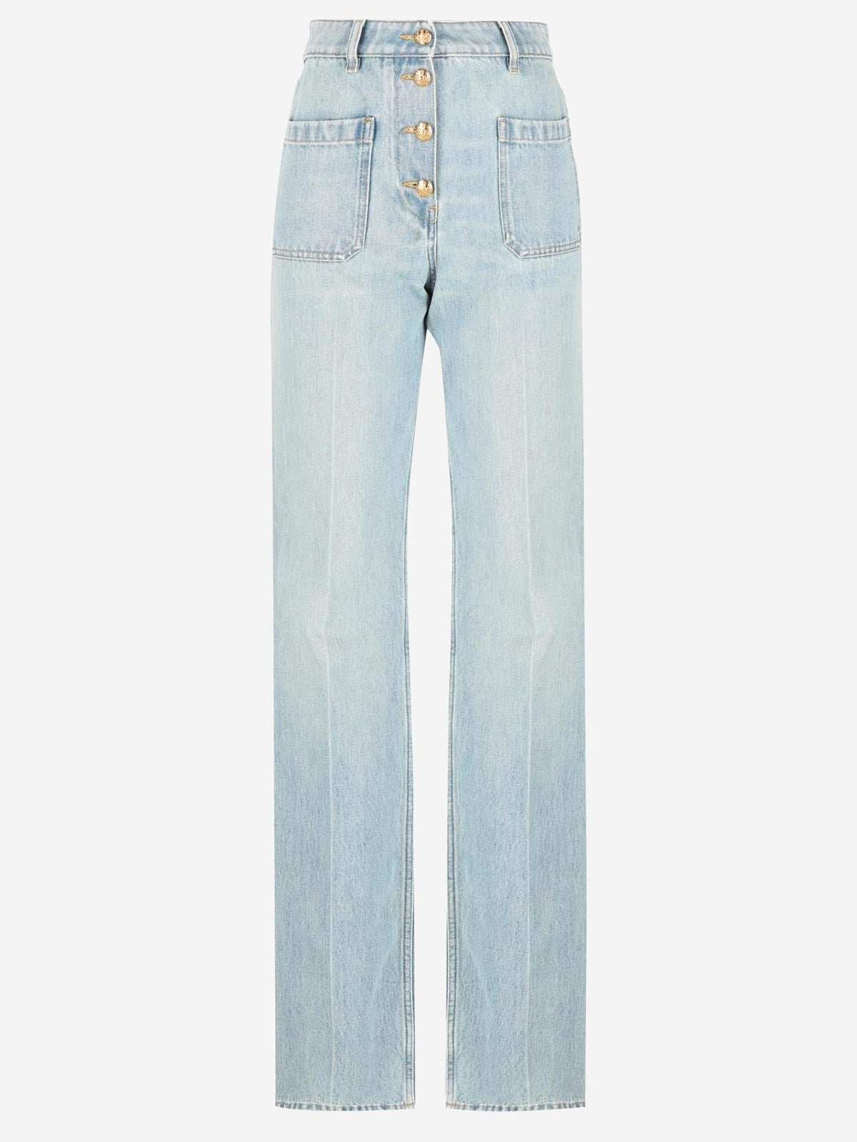 Button-Fly Jeans with Gold Buttons