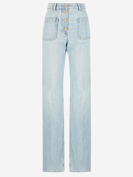 Button-Fly Jeans with Gold Buttons