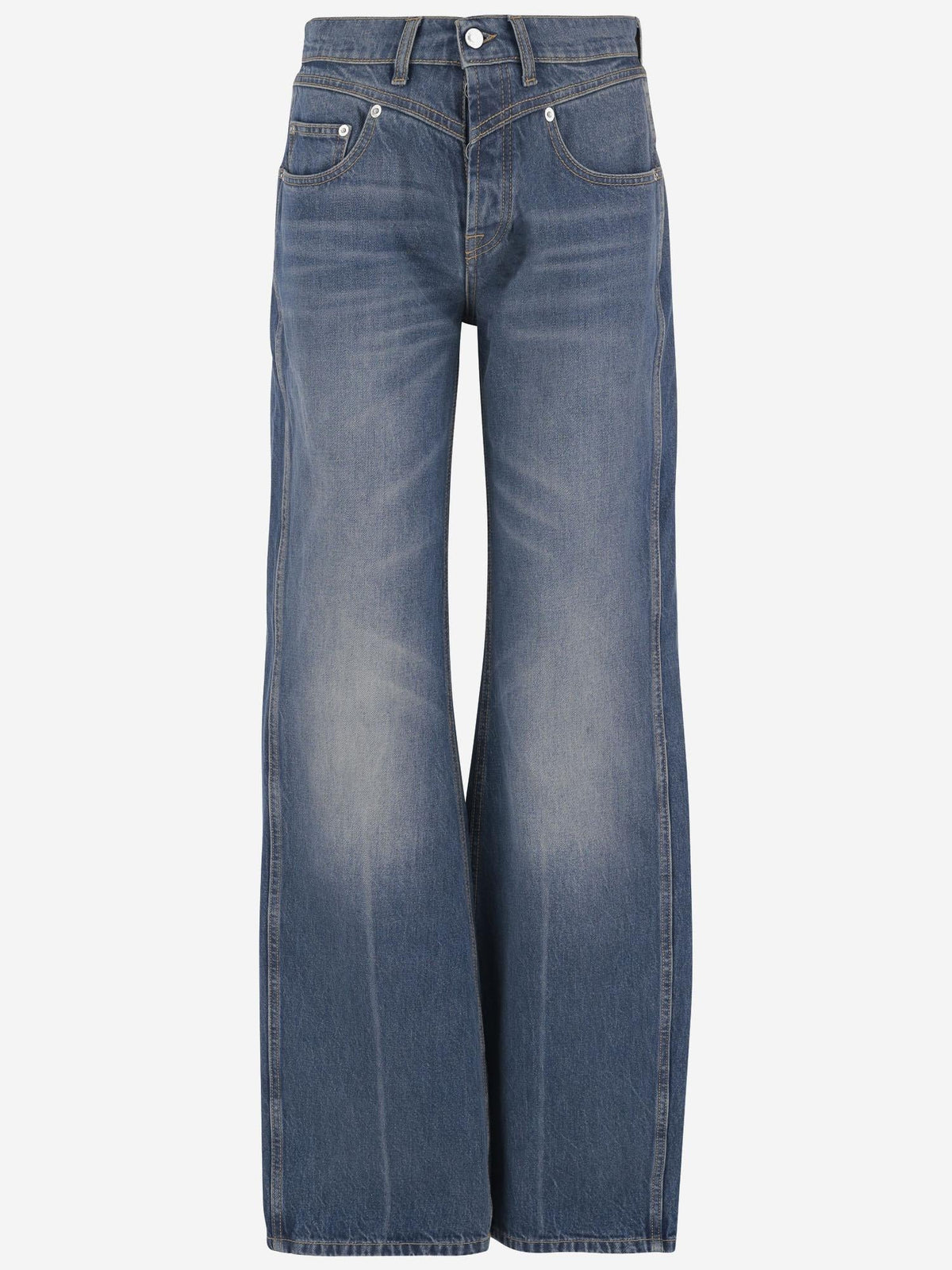 Flared Jeans in Washed Blue