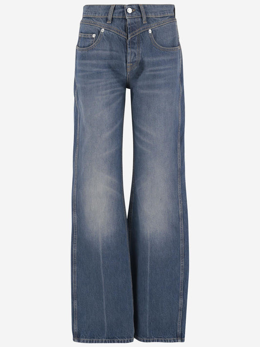 Flared Jeans in Washed Blue
