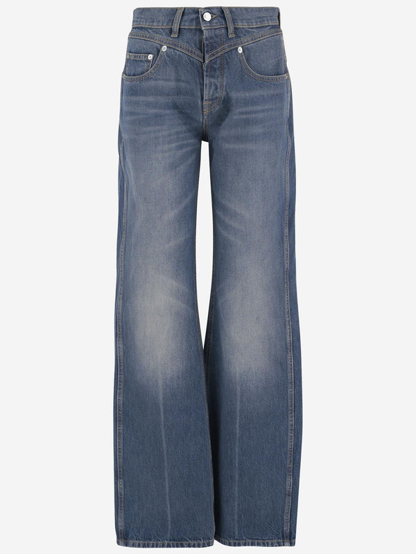 Flared Jeans in Washed Blue