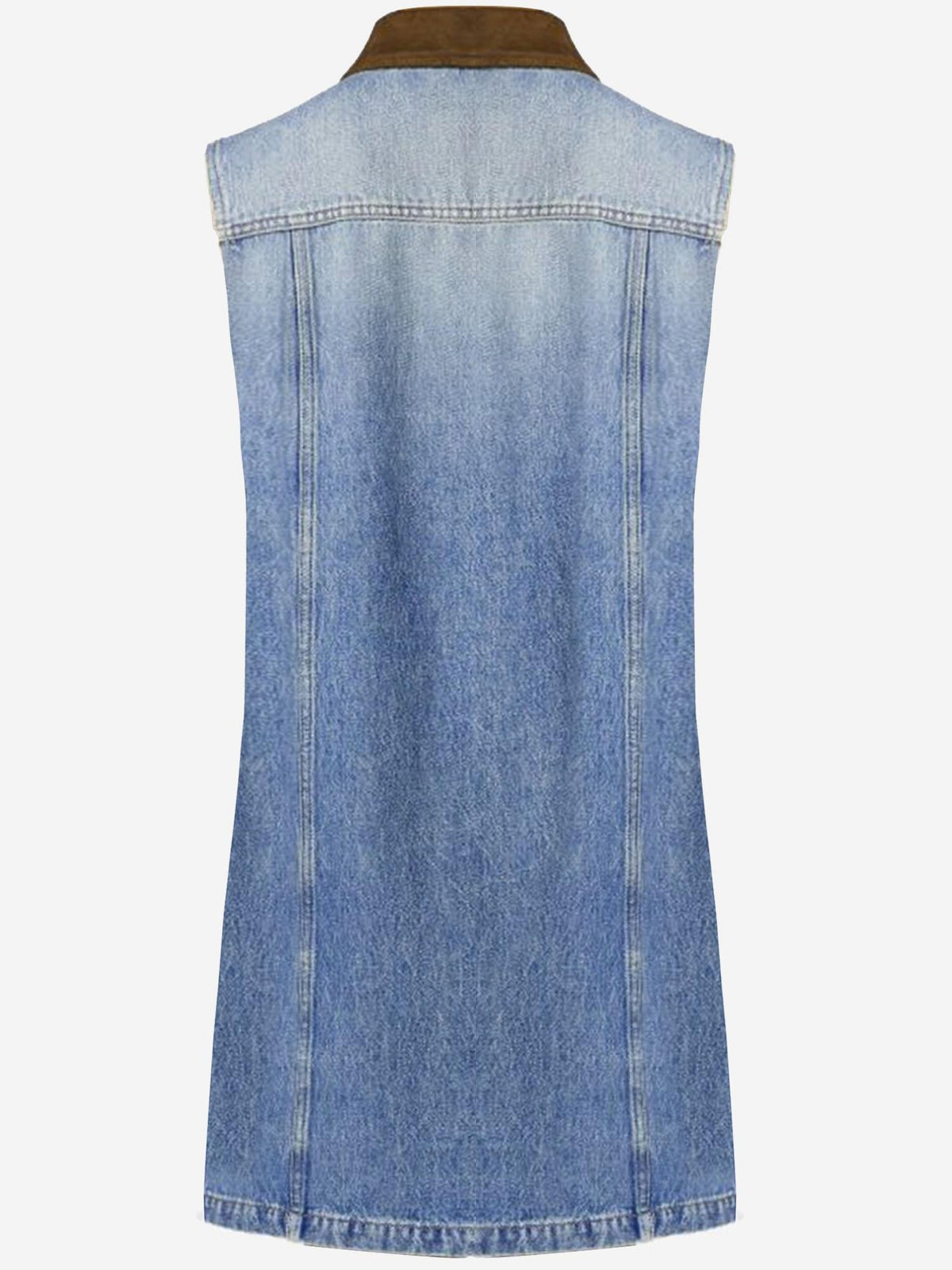 Versace Cotton Denim Dress With Logo, view 2
