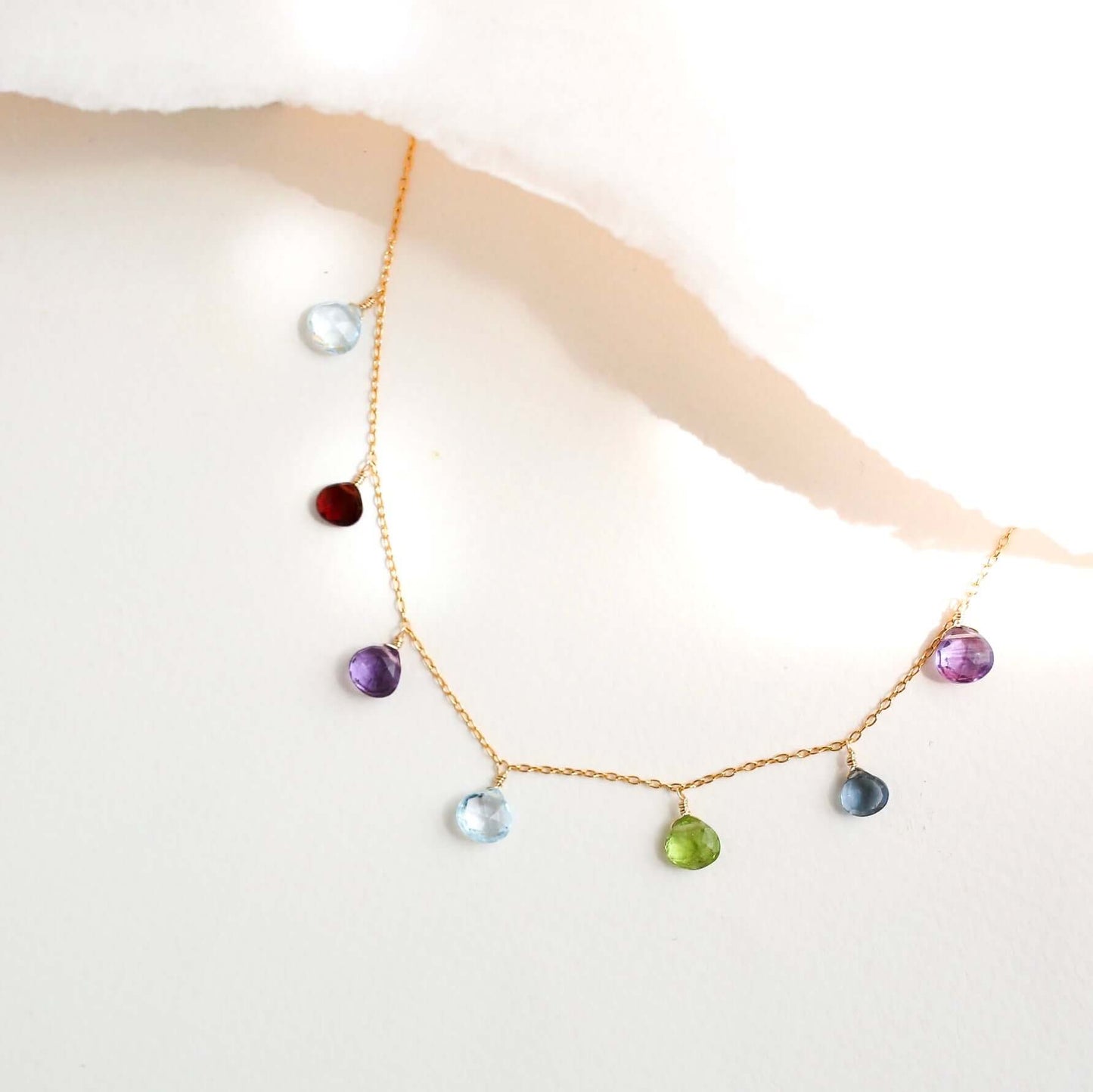 Silver Rainbow Sparkler Necklace