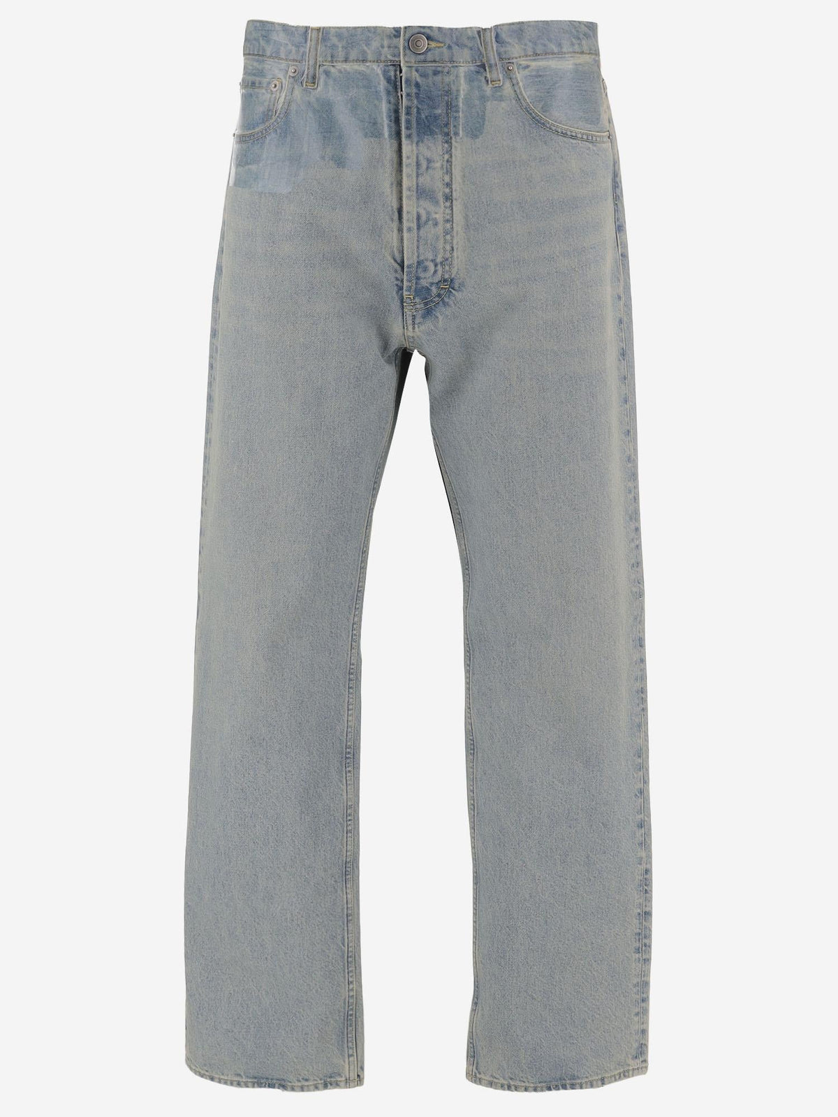 Paint-Splatter Jeans with Four Stitches