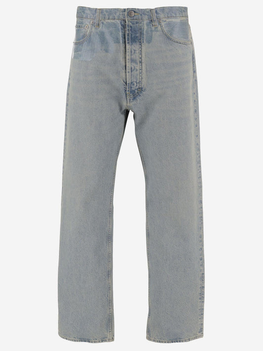 Paint-Splatter Jeans with Four Stitches