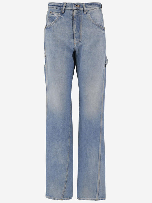 Four-Stitch Jeans in Washed Blue