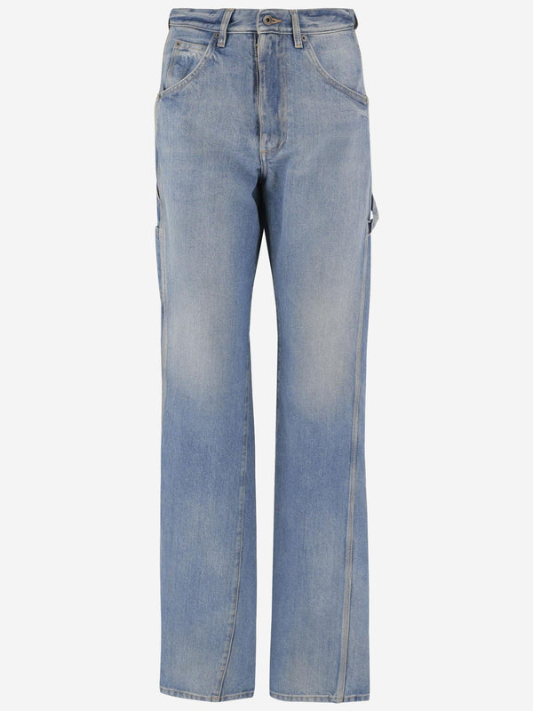 Four-Stitch Jeans in Washed Blue