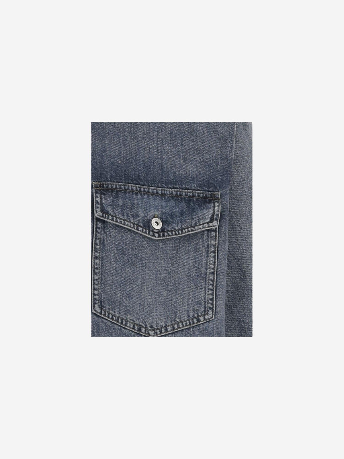 JW Anderson Cotton Denim Shirt With Logo, view 3