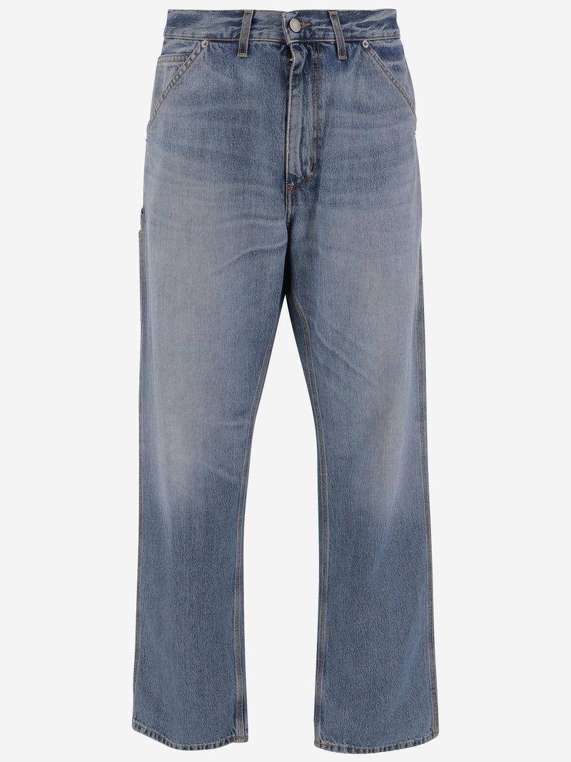 Navy Washed-Effect Jeans