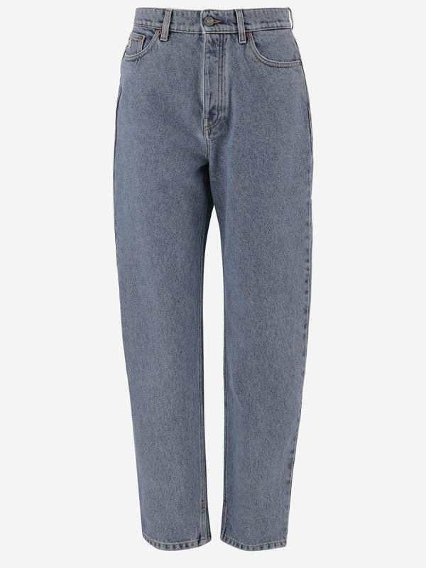 Straight Jeans in Grey-Blue