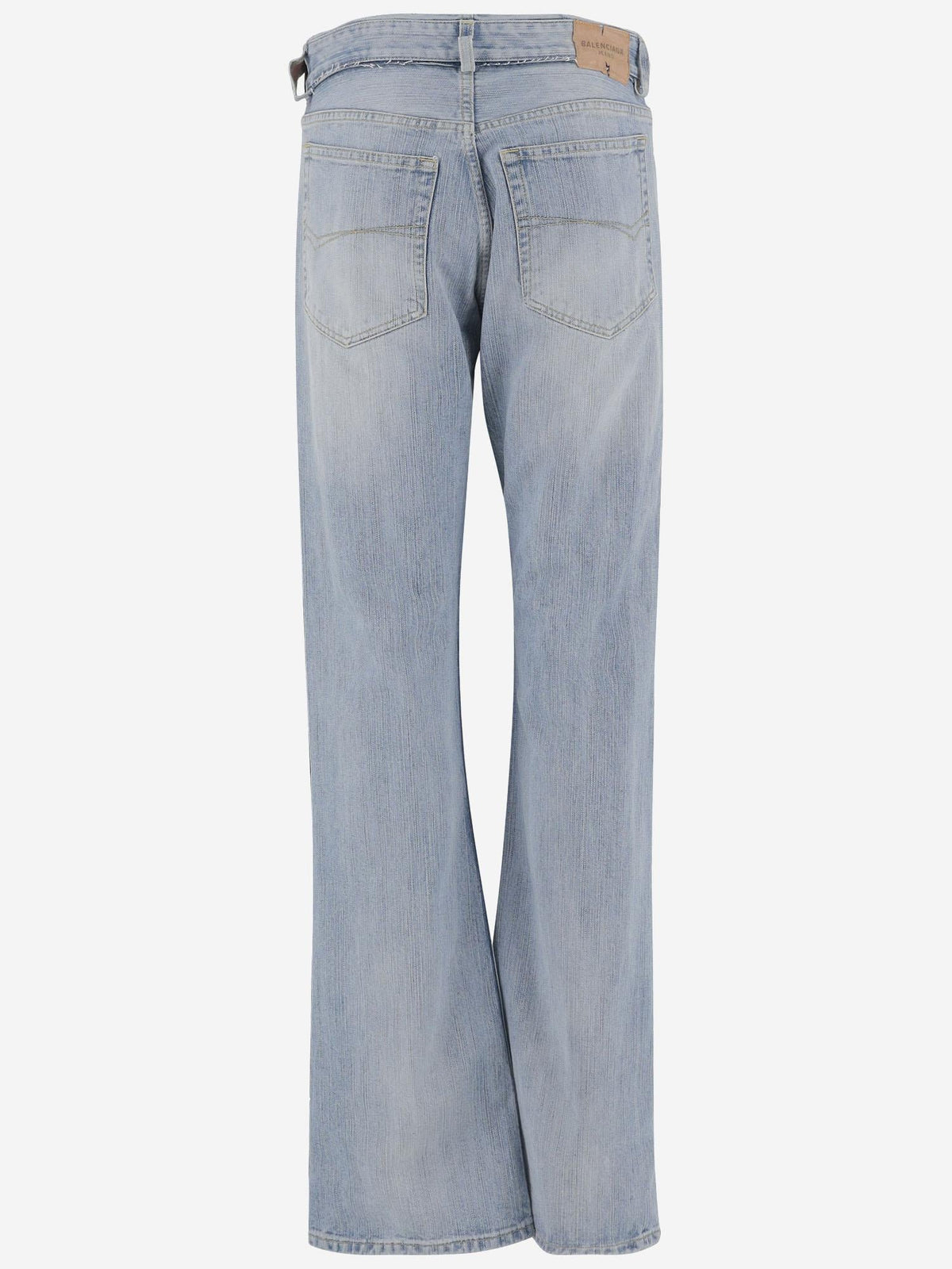 Low-Rise Flare Jeans in Light Blue