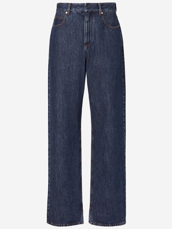 Wide Straight Jeans in Dark Rinse