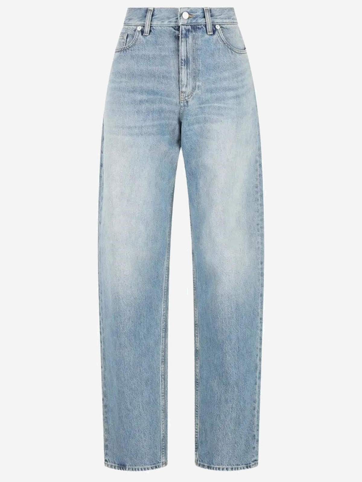 Straight Jeans in Bleached Blue