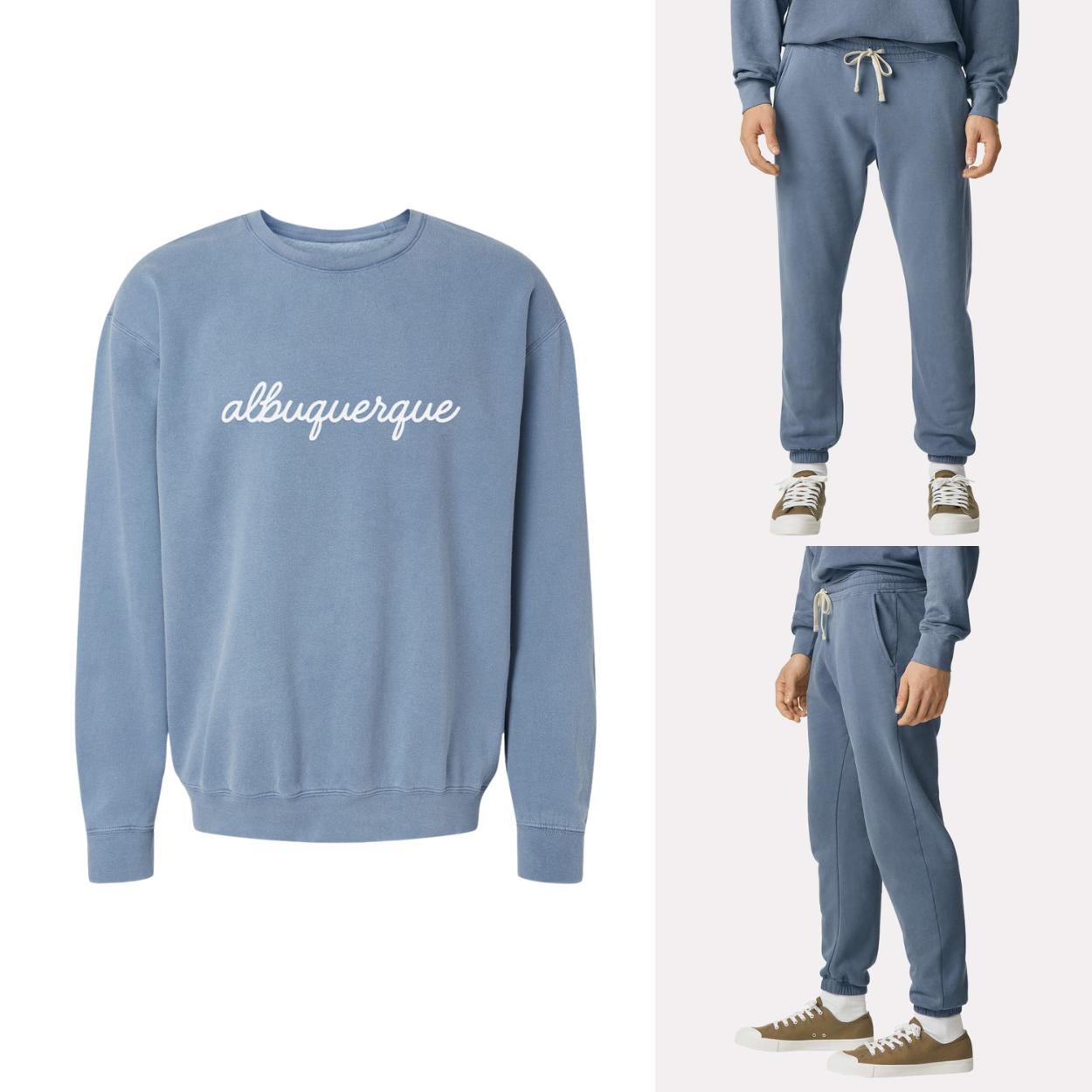 Albuquerque Cursive Washed Sweatshirt