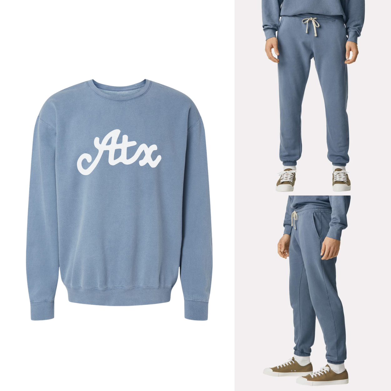 Atx Cursive Washed Sweatshirt