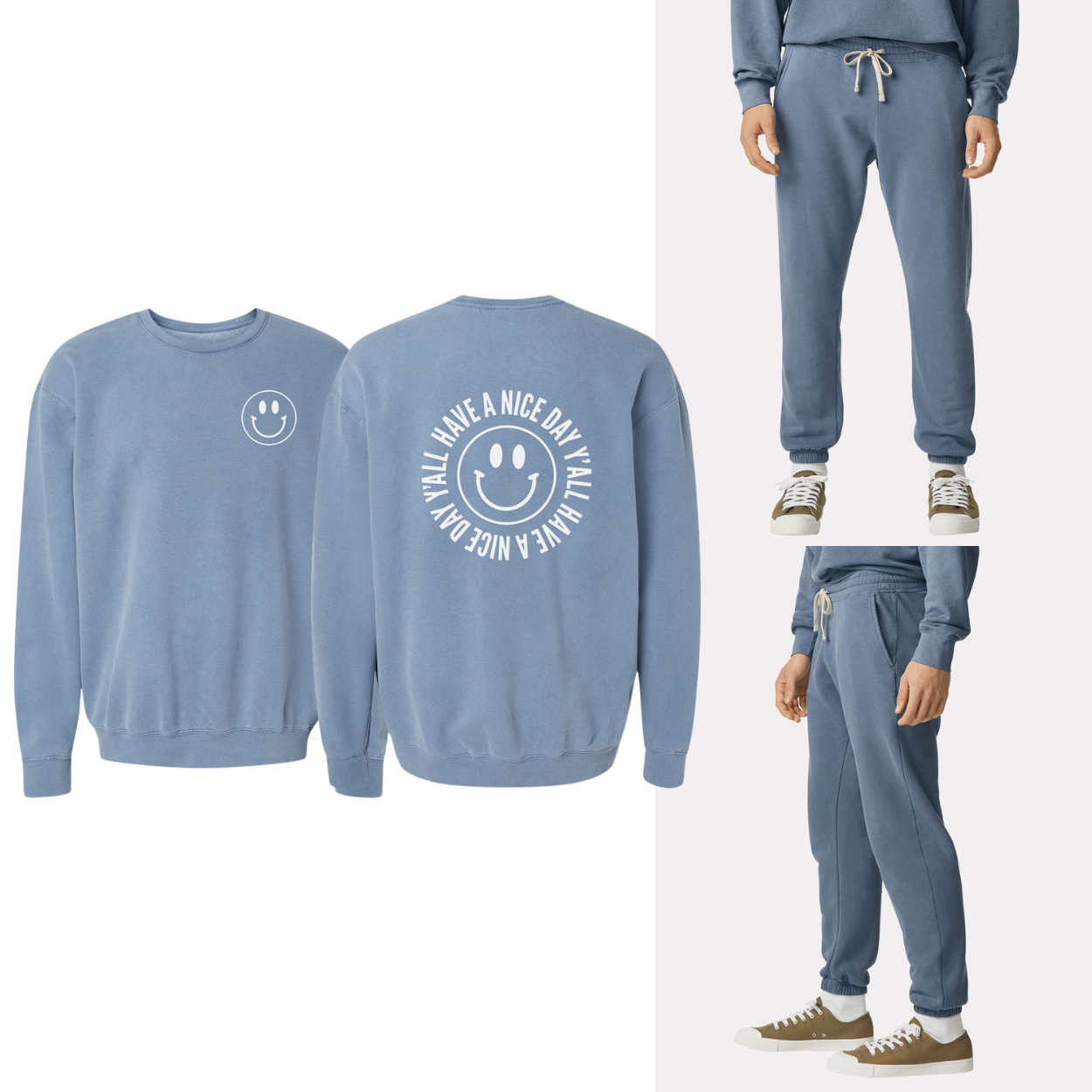 Smile Have a Nice Day Y'all Washed Sweatshirt