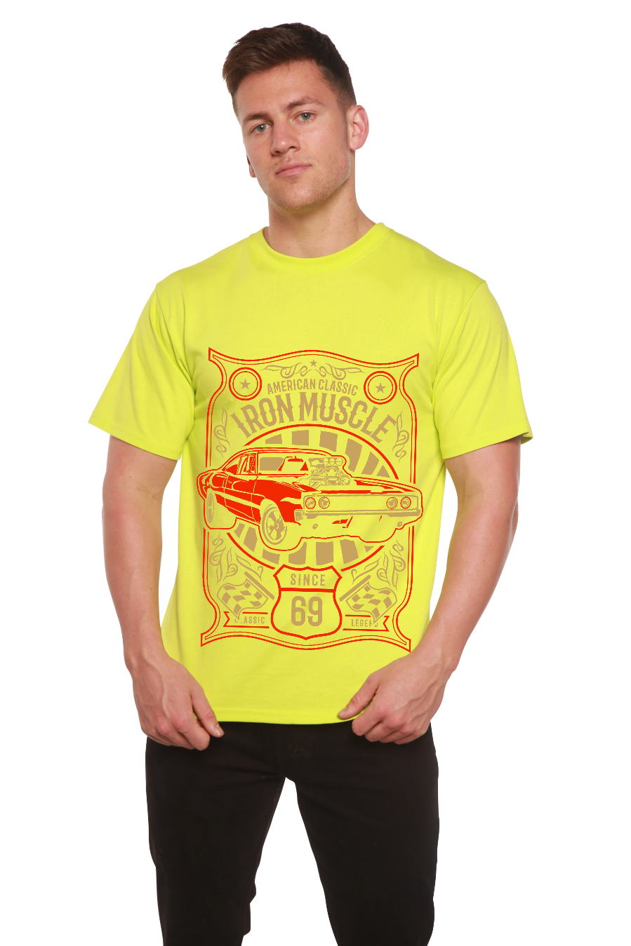 Iron Muscle Men's Bamboo Viscose/Organic Cotton Short Sleeve Graphic T-Shirt