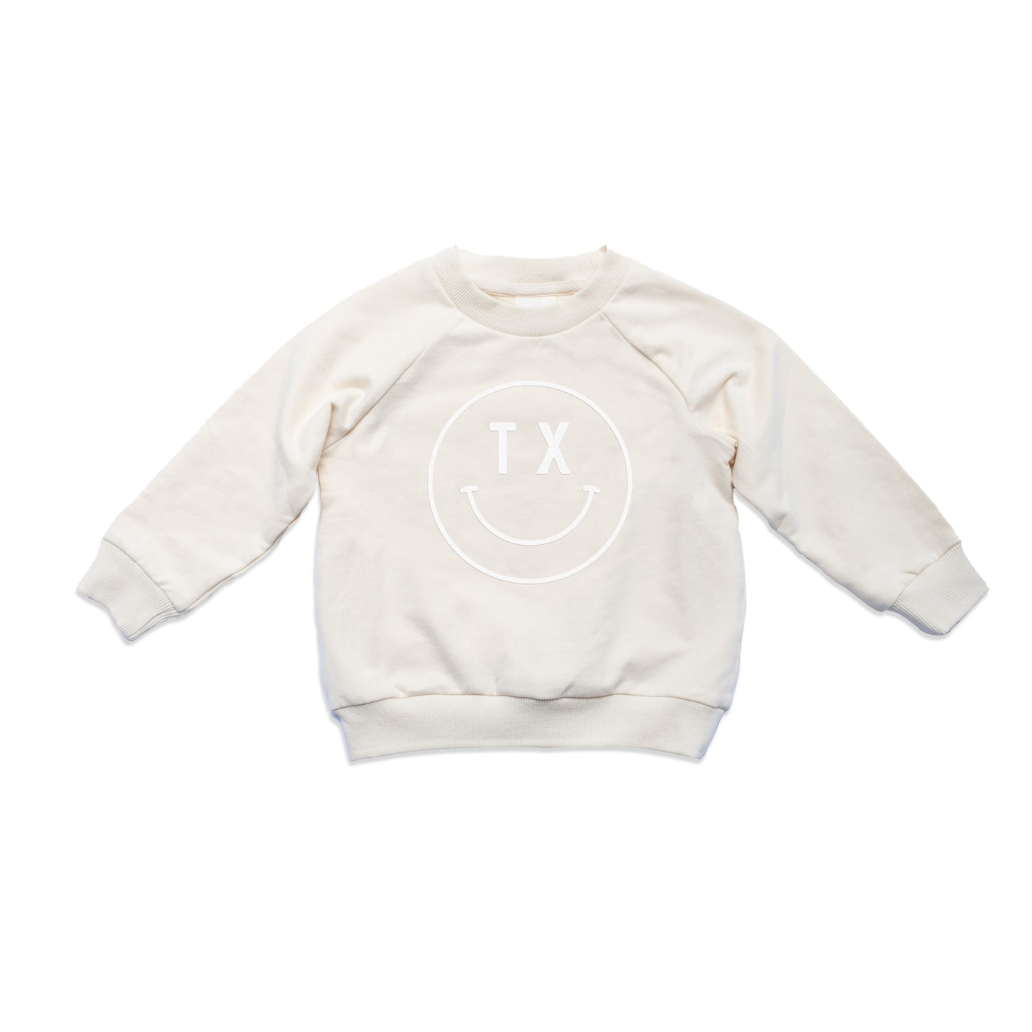 Custom State Initials Smiley Face Kids Sweatshirt