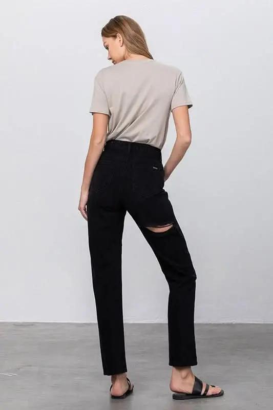 Mom Jeans - Ripped & Comfy - Contemporary Style