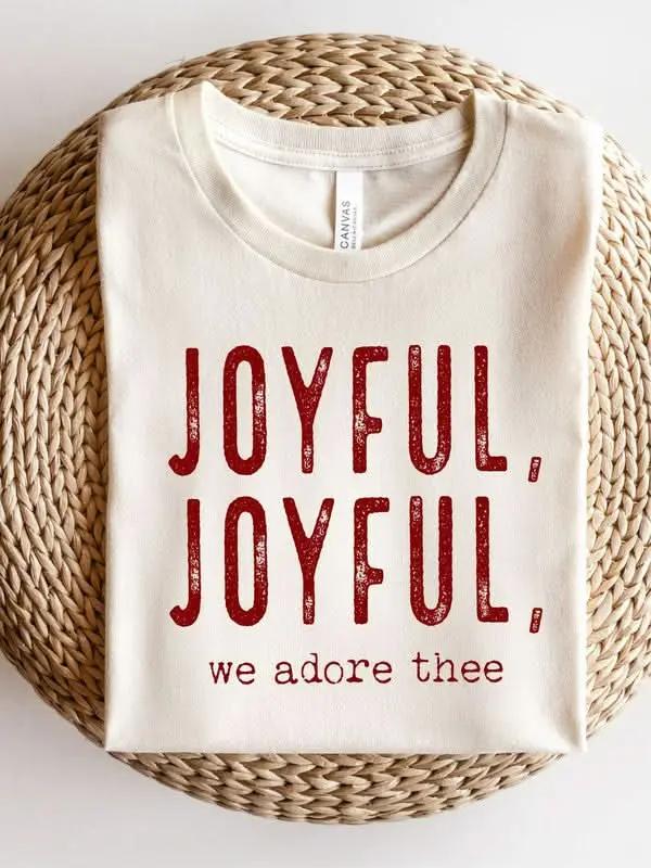 Short Sleeve Tee - Joyful Graphic Casual